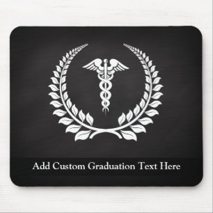 Medizinischer Caduceus-Lorbeer Mousepad