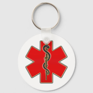 Medizinischer Caduceus Schlüsselanhänger