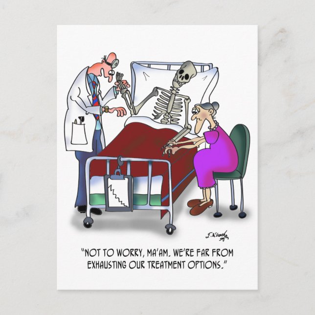 Medizinischer Cartoon 9378 Postkarte (Vorderseite)