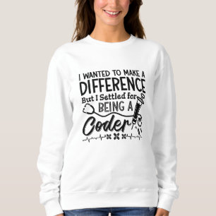 Medizinischer Code als ICD-Programmierer Sweatshirt