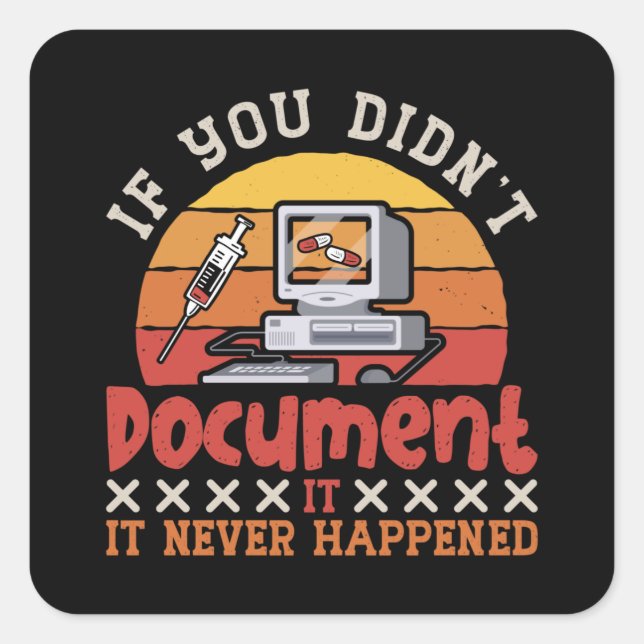 Medizinischer Code, wenn Sie kein ICD-Coding dokum Quadratischer Aufkleber (Vorderseite)