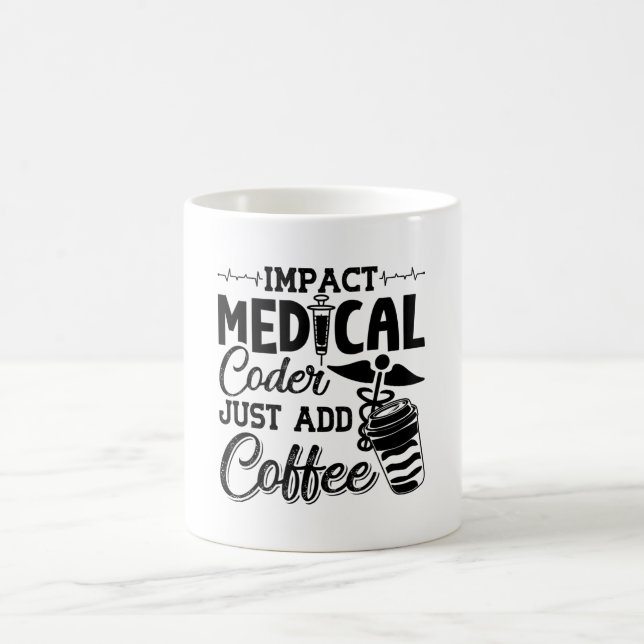 Medizinischer Coder einfach Coffee Programmer Codi Kaffeetasse (Mittel)