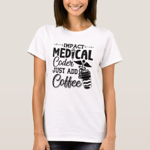 Medizinischer Coder einfach Coffee Programmer Codi T-Shirt