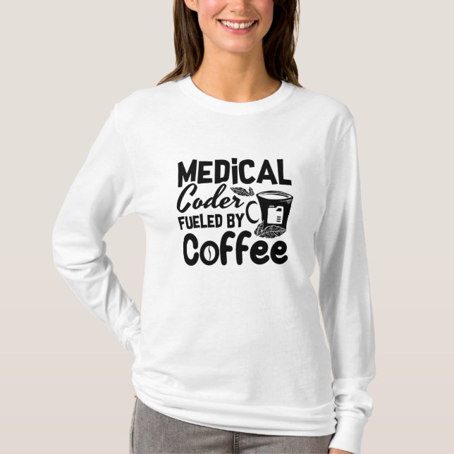 Medizinischer Coder, gespeist durch Codierung des  T-Shirt (Vorderseite)