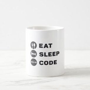Medizinischer Coder isst Sleep Code ICD Coding Pro Kaffeetasse
