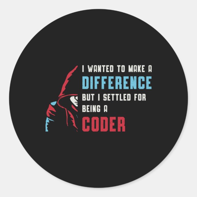 Medizinischer Coder ist ein ICD-Coder-Geschenk Runder Aufkleber (Vorderseite)