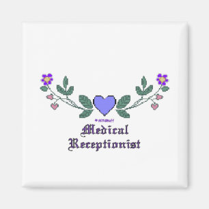 Medizinischer Empfangsdame CS Druck Magnet