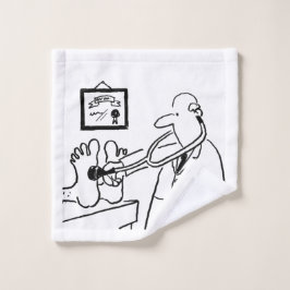 Medizinischer Flanell. Doktor mit Stethoskop Waschlappen