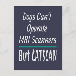 Medizinischer Hunde- und Katzen-Vater-Witz Lustig Postkarte
