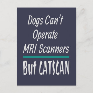 Medizinischer Joke Hunde und Katzen Vater Witz Postkarte