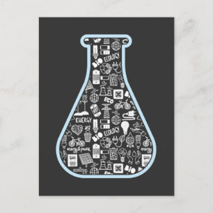 Medizinischer Labortest Tube Wissenschaftlicher Te Postkarte