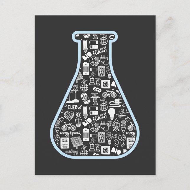 Medizinischer Labortest Tube Wissenschaftlicher Te Postkarte (Vorderseite)