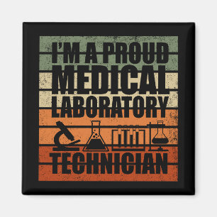 Medizinischer Labrador Tech Vintag Retro Magnet