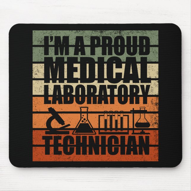 Medizinischer Labrador Tech Vintag Retro Mousepad (Vorne)