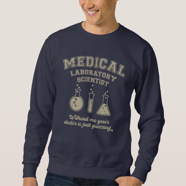 Medizinischer Labrador Wissenschaftler, Technologe Sweatshirt (Vorderseite)