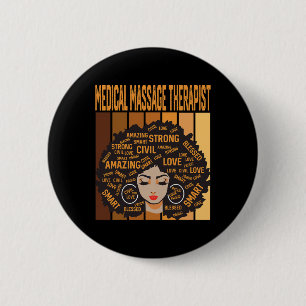 Medizinischer Magier Therapeut Black History Month Button