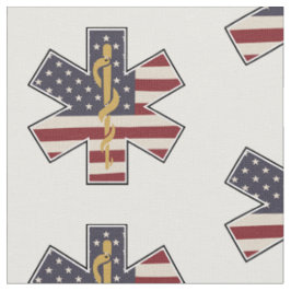 Medizinischer Notdienst-Tribut US-Flagge EMS EMT Stoff
