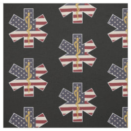 Medizinischer Notdienst-Tribut US-Flagge EMS EMT Stoff