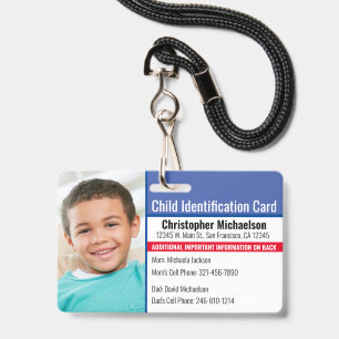 Medizinischer Notfall Allergie Foto Kinder ID Ausweis