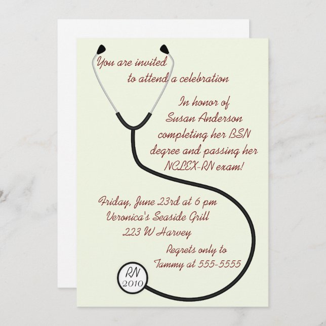 Medizinischer oder einladung (Vorne/Hinten)