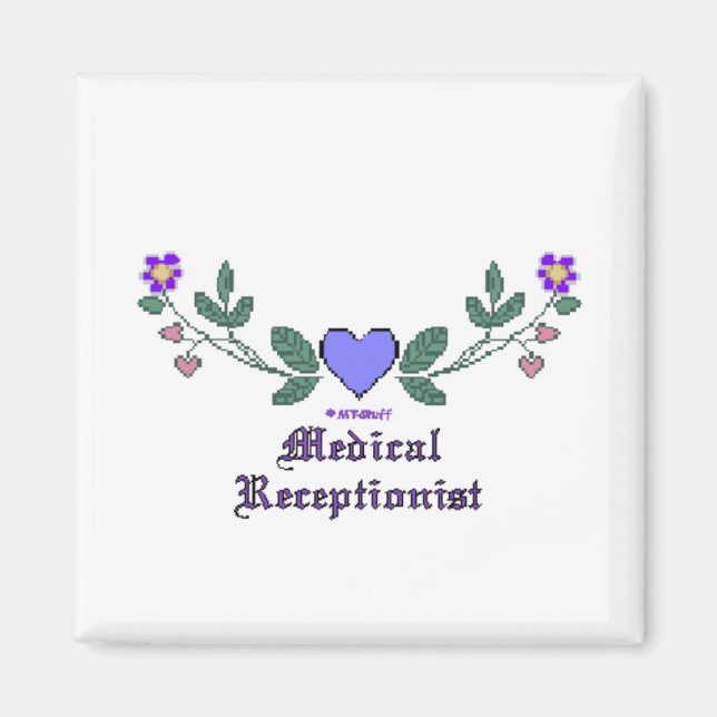 Medizinischer Rezeptionist CS Print Magnet (Vorne)