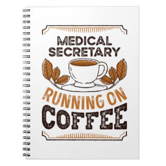 Medizinischer Sekretär auf Coffee Caffeine Gift Notizblock