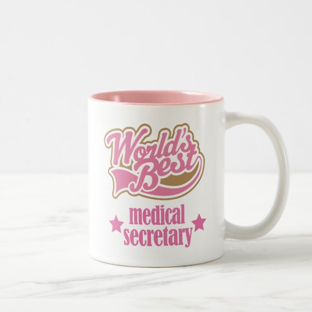 Medizinischer Sekretär Gift (Welten am besten) Zweifarbige Tasse (Rechts)