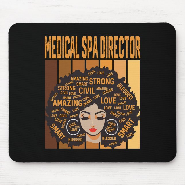 Medizinischer Spa-Direktor Mächtiger Schwarzer Ges Mousepad (Vorne)