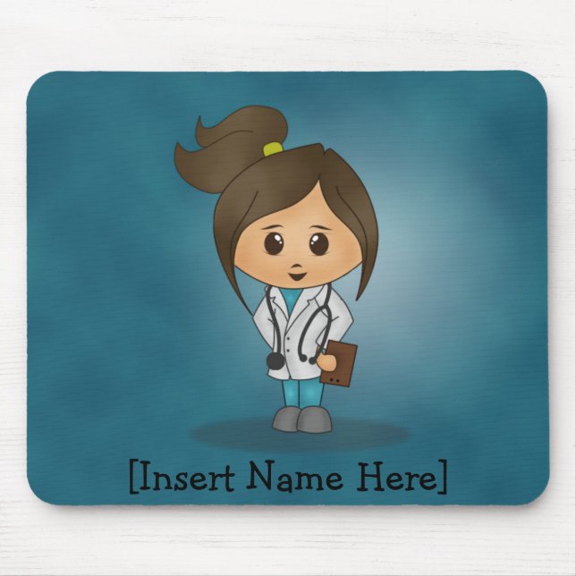 Medizinischer Student, Doktor, PA, NP - brünetter Mousepad (Vorne)
