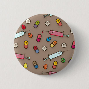 medizinischer Verrücktheit Knopf Button