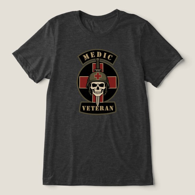 Medizinischer Veteran Tri-Blend Shirt (Design Vorderseite)