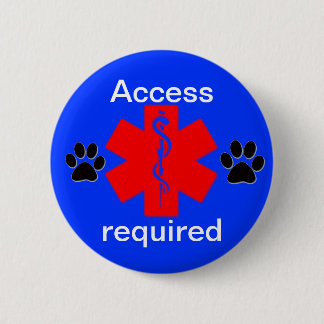 medizinischer wachsamer Symbolservice-Hundezugang Button