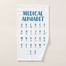 Medizinisches Alphabet Handtuch