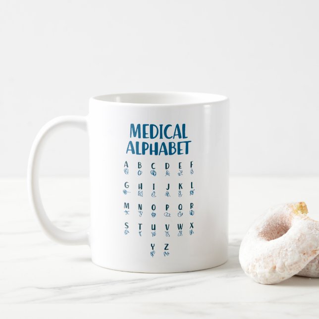 Medizinisches Alphabet Kaffeetasse (Mit Donut)