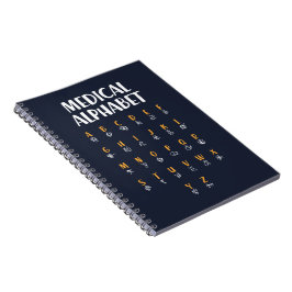 Medizinisches Alphabet Notizblock