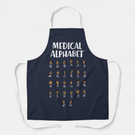 Medizinisches Alphabet Schürze