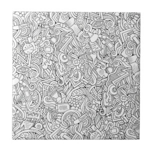 Medizinisches B&W Muster Fliese