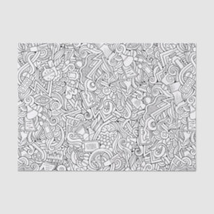Medizinisches B&W Muster Seidenpapier