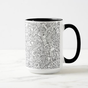 Medizinisches B&W Muster Tasse