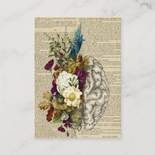 medizinisches Blumen-Gehirn-Anatomie-Poster Empfehlungskarte
