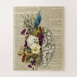 medizinisches Blumen-Gehirn-Anatomie-Poster Puzzle