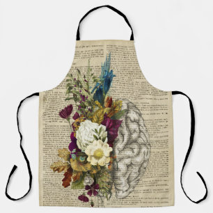 medizinisches Blumen-Gehirn-Anatomie-Poster Schürze