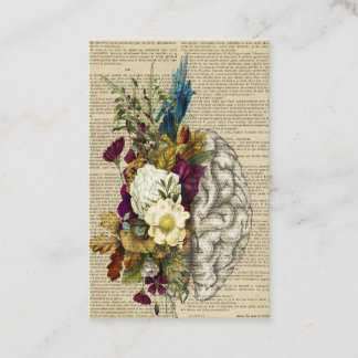 medizinisches Blumen-Gehirn-Anatomie-Poster Terminkarte