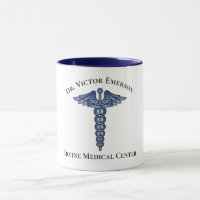 Medizinisches Caduceus Blaues Symbol Persönliche U