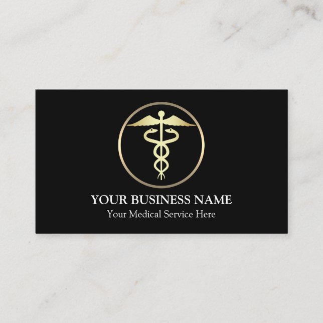 Medizinisches Caduceus-Symbol Visitenkarte (Vorderseite)