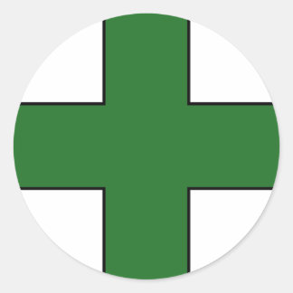 Medizinisches Cross Medical Life Rettend Guard Sym Runder Aufkleber