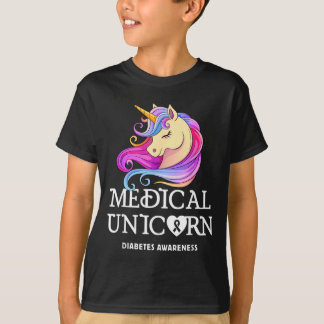 Medizinisches Einhorn Diabetes-Bewusstsein T-Shirt