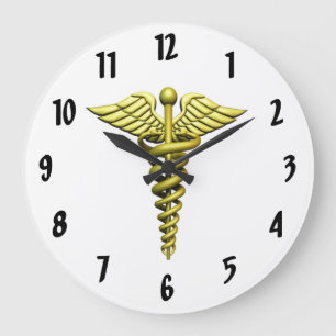 Medizinisches Emblem Große Wanduhr