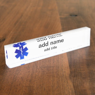 Medizinisches EMS-Symbol Namensplakette
