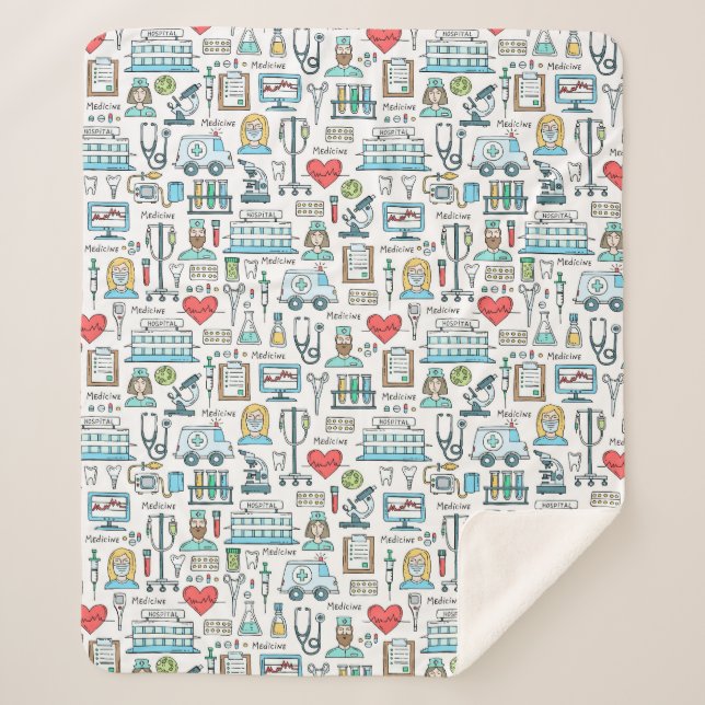 Medizinisches Entwurfs-Muster Sherpadecke (Vorderseite)